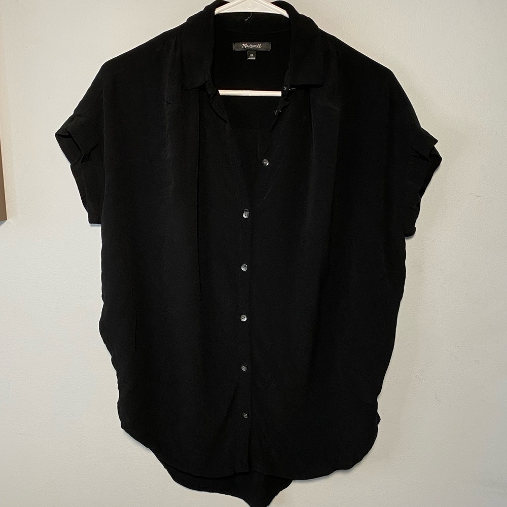 Madewell Black Button Down Blouse- Size XS